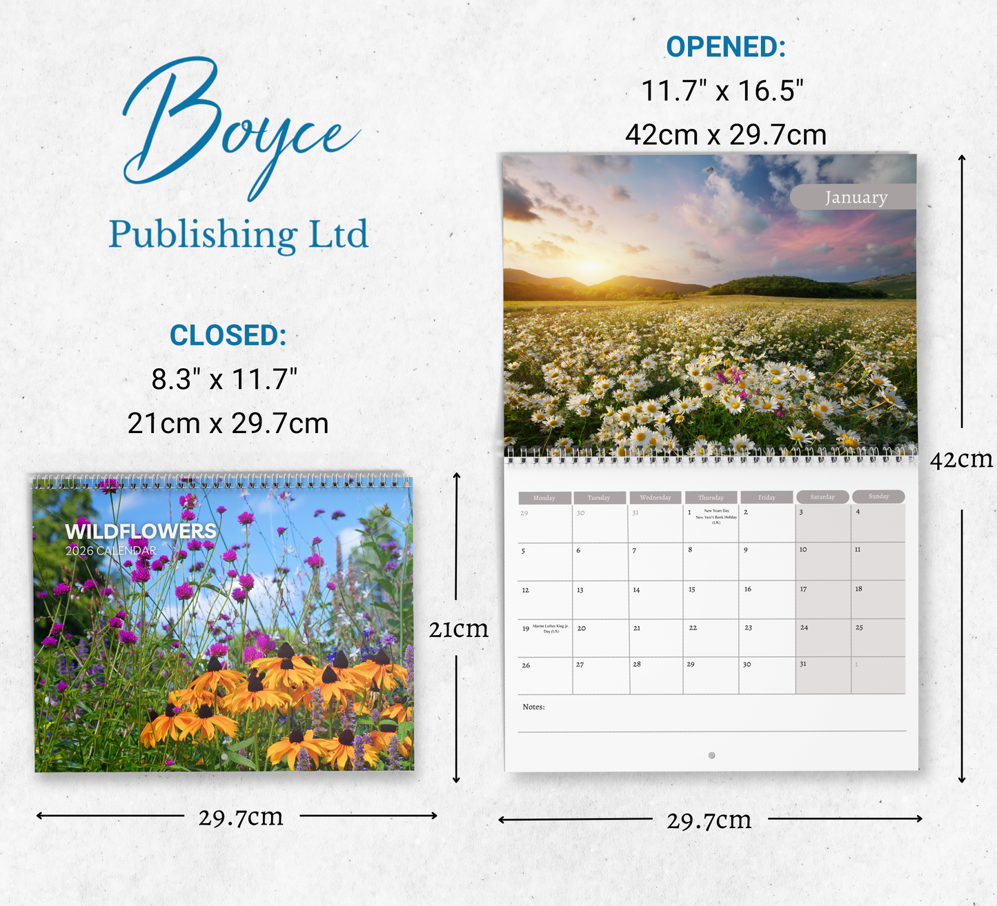 Wildflowers Calendar 2026