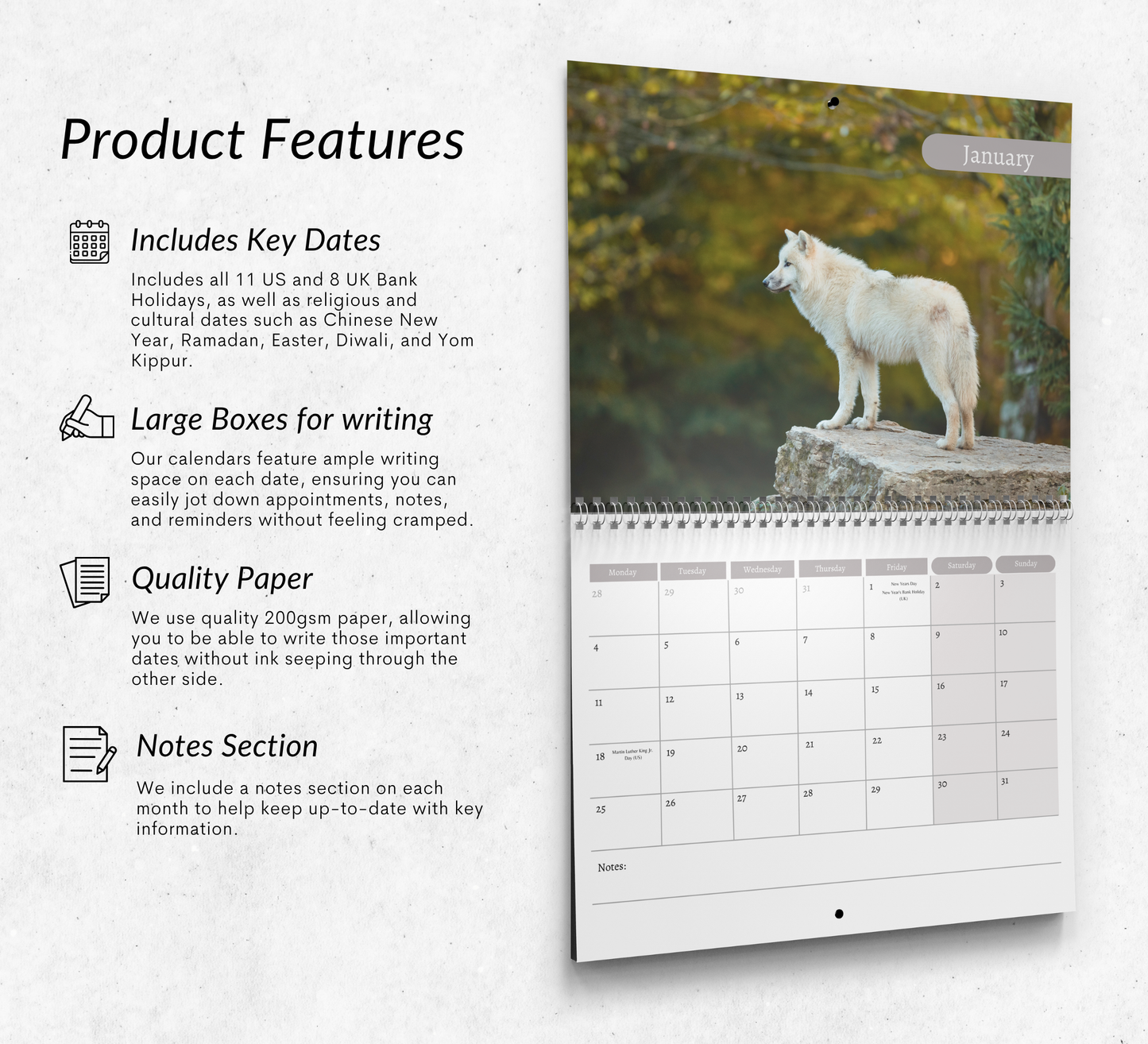 Wolf Calendar 2027