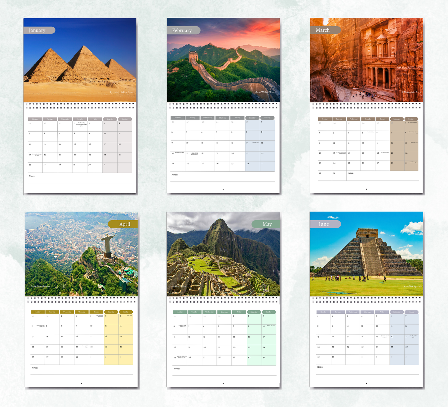 Wonders of the World Calendar 2027