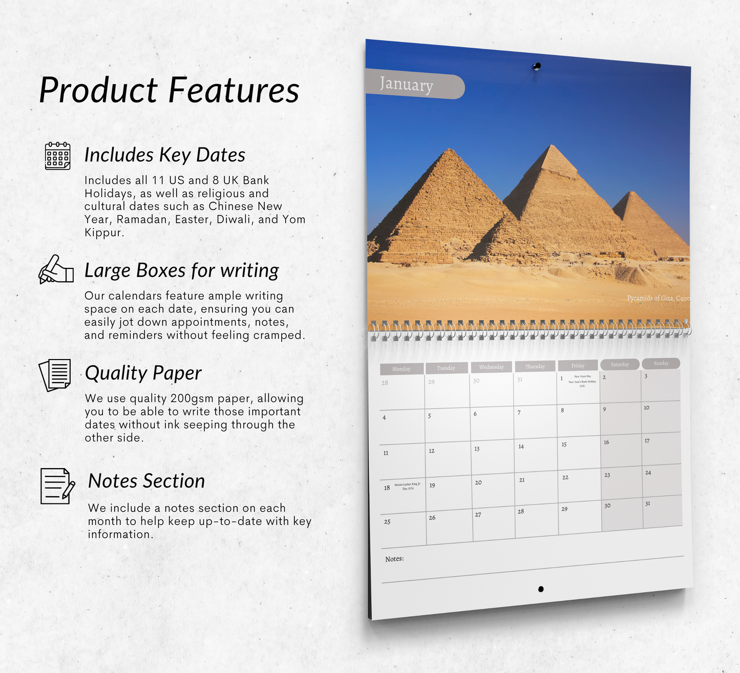Wonders of the World Calendar 2027