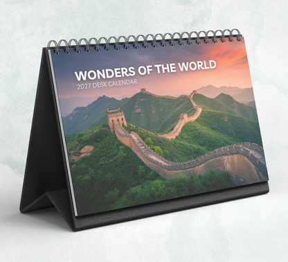 Wonders of the World Desk Calendar 2027-2028