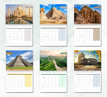Wonders of the World Calendar 2026