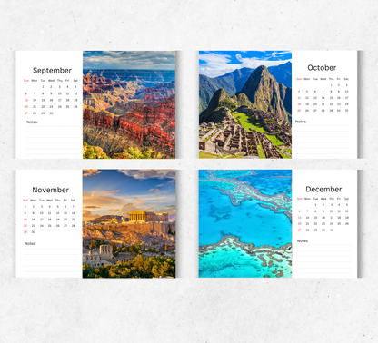 Wonders of the World Desk Calendar 2026-2027