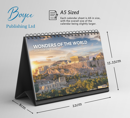 Wonders of the World Desk Calendar 2026-2027