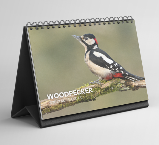 Woodpecker Desk Calendar 2026-2027