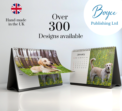 Yellow Labrador Desk Calendar 2027-2028