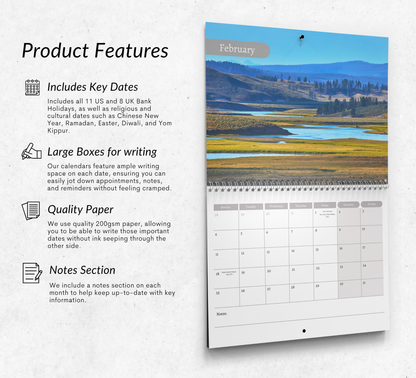 Yellowstone Calendar 2027