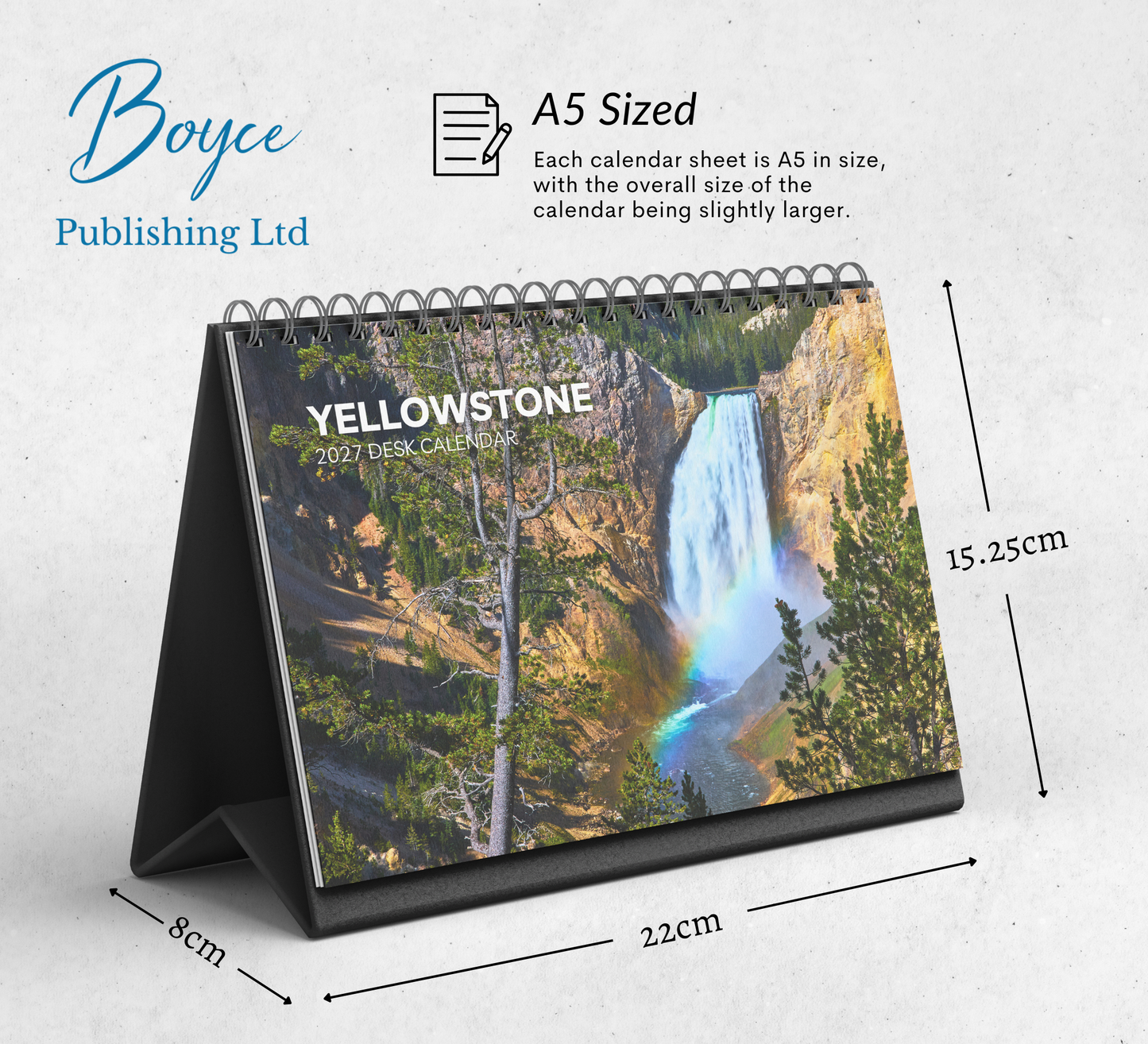 Yellowstone Desk Calendar 2027-2028