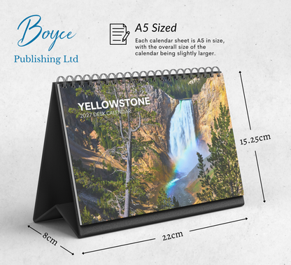 Yellowstone Desk Calendar 2027-2028