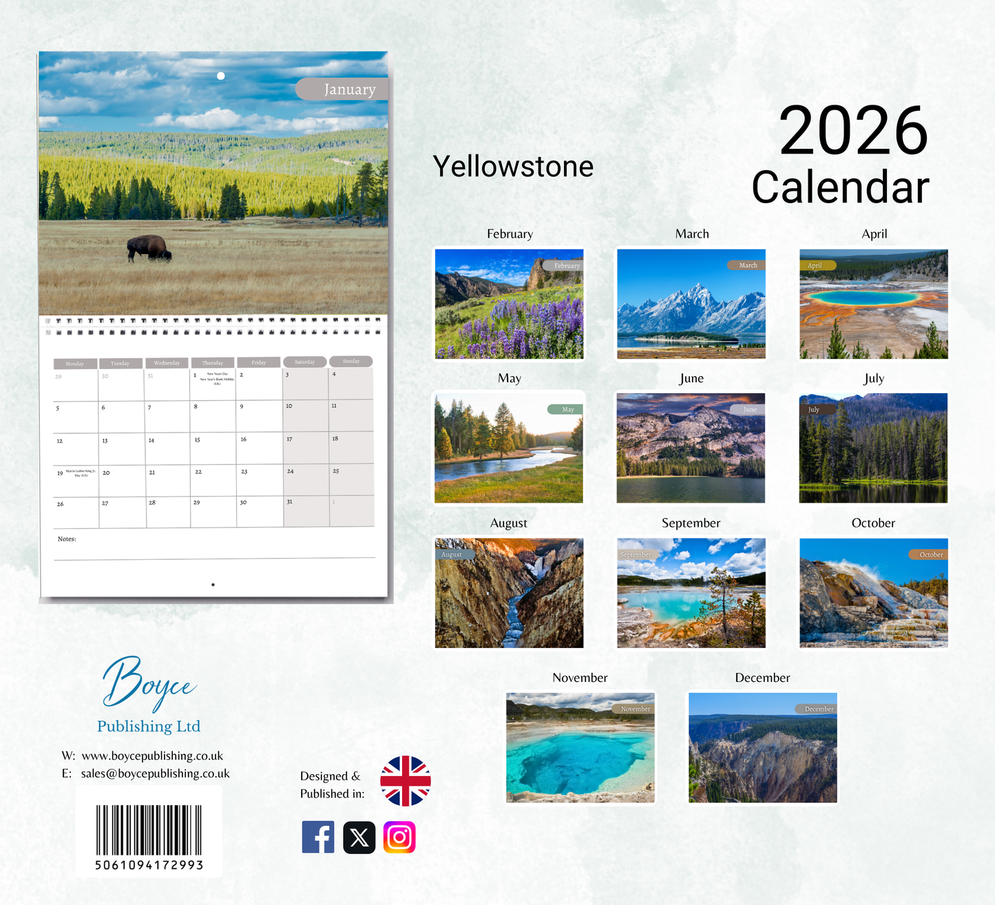 Yellowstone Calendar 2026