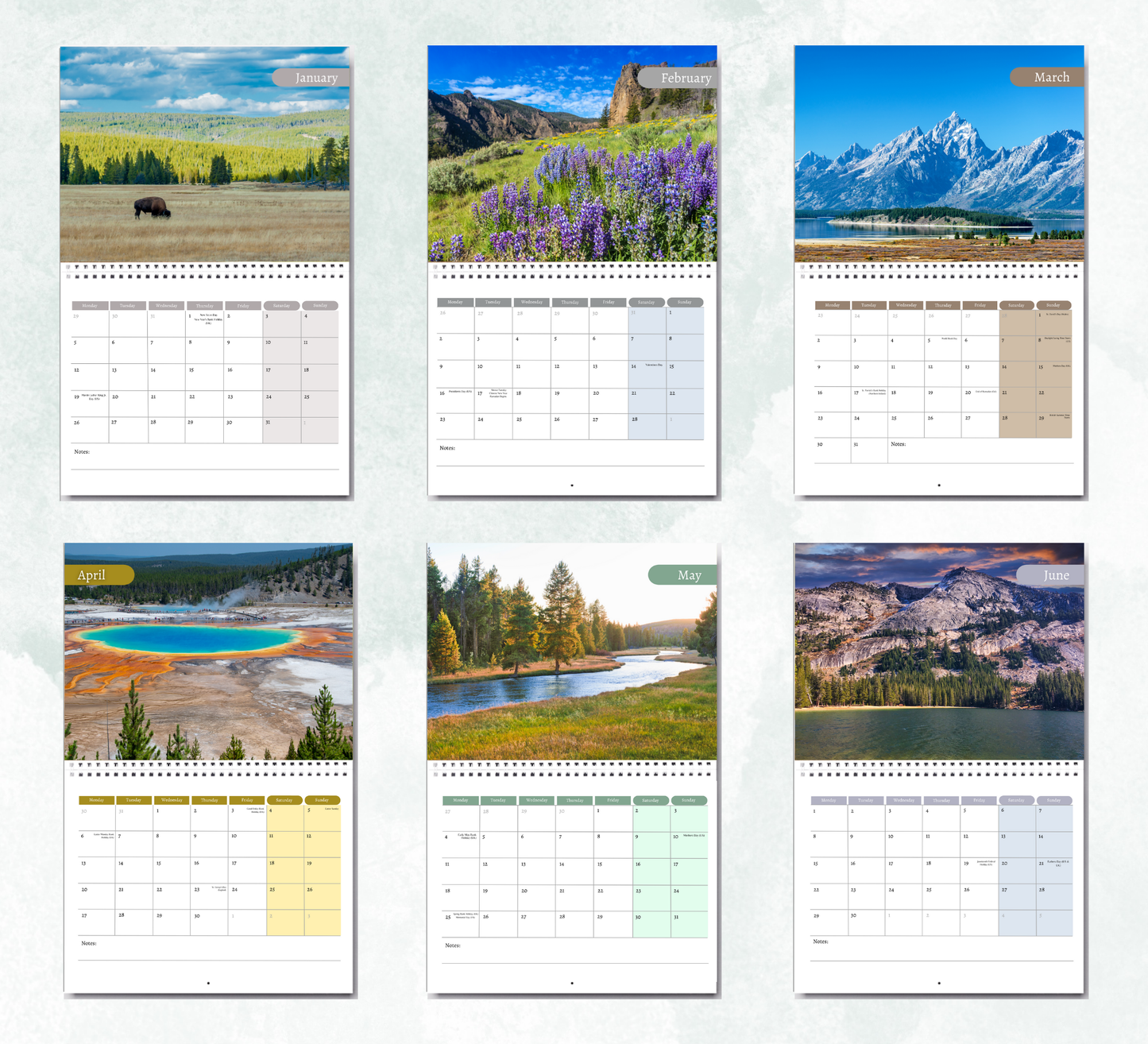 Yellowstone Calendar 2026
