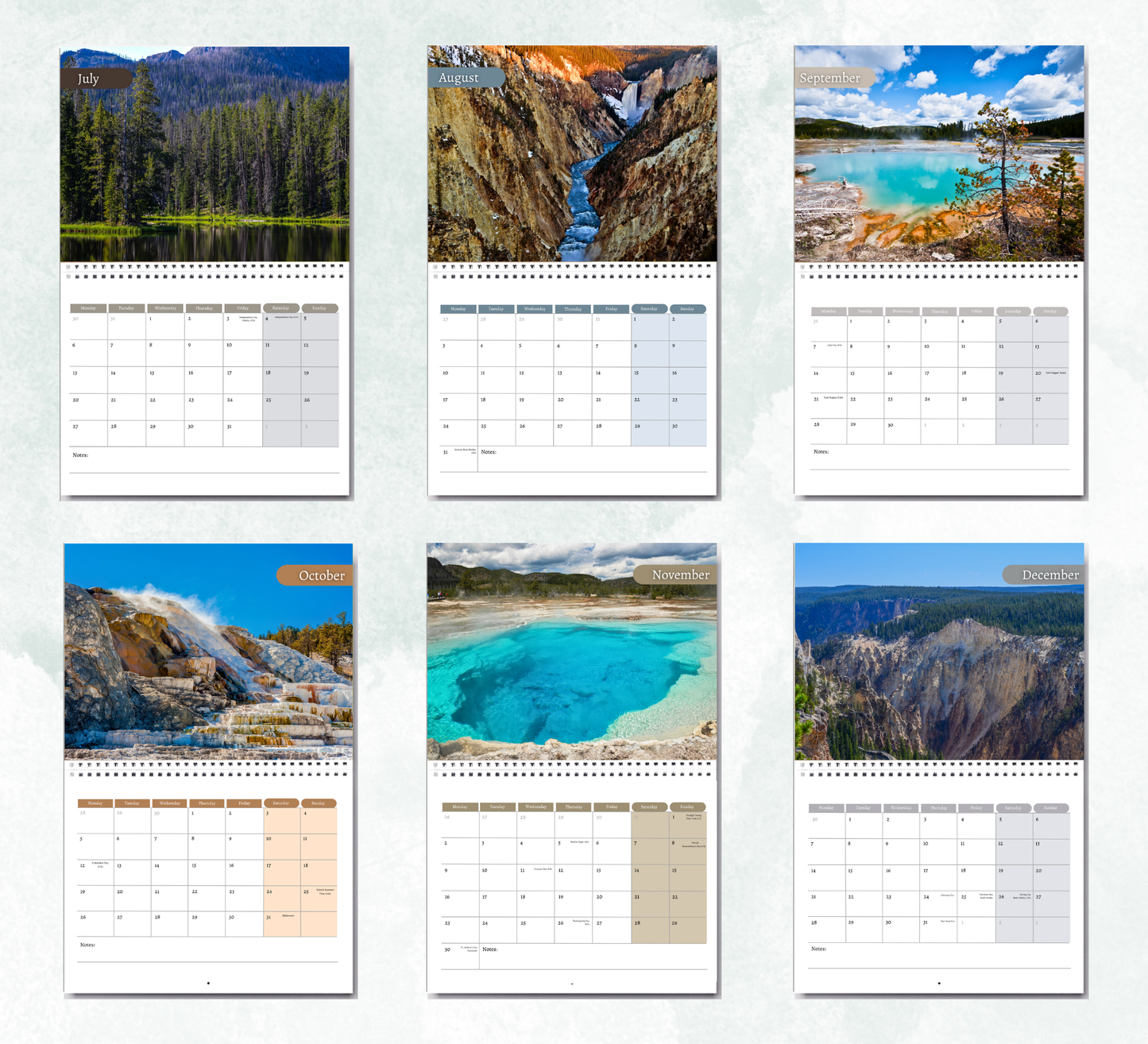 Yellowstone Calendar 2026