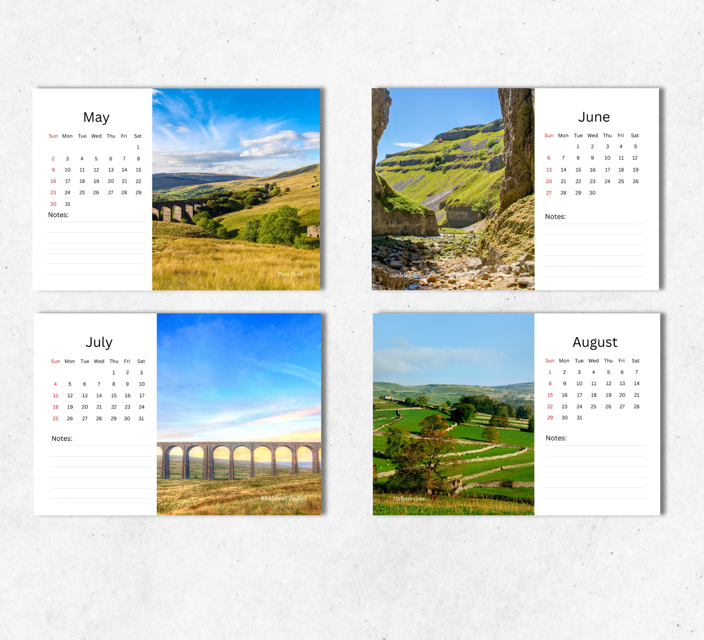 Yorkshire Dales Desk Calendar 2027-2028