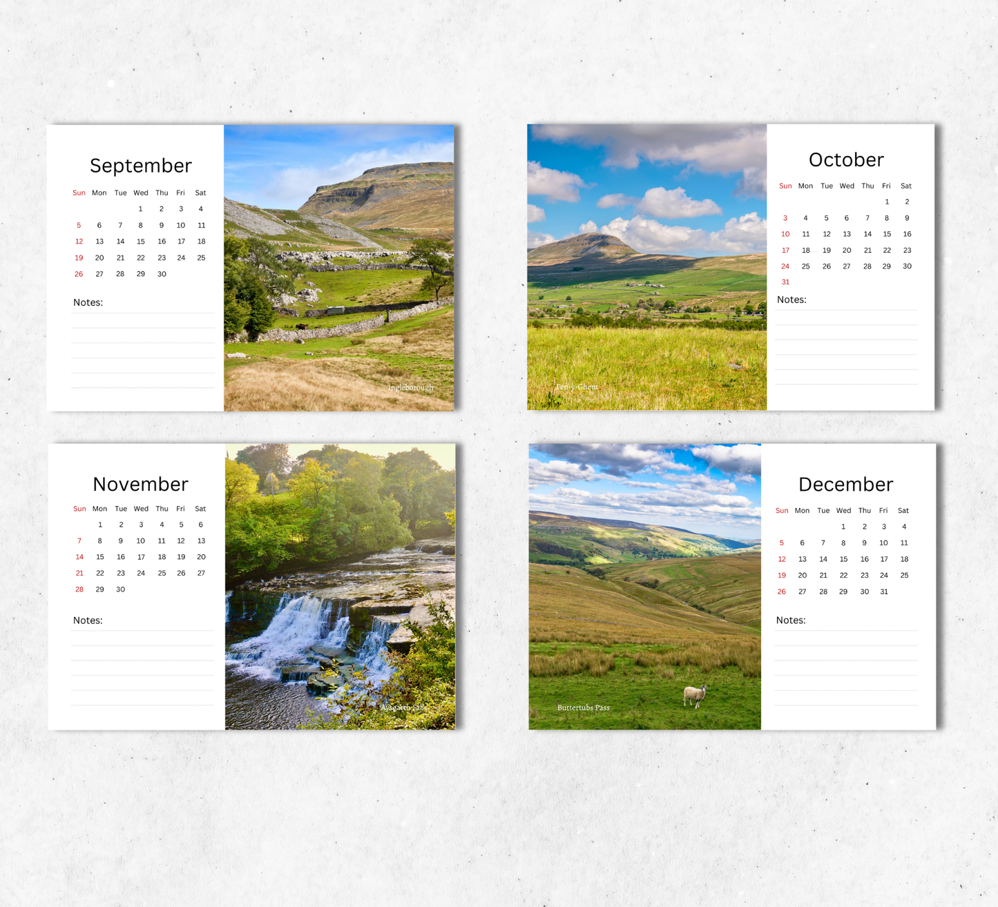 Yorkshire Dales Desk Calendar 2027-2028