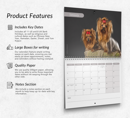 Yorkshire Terrier Calendar 2027