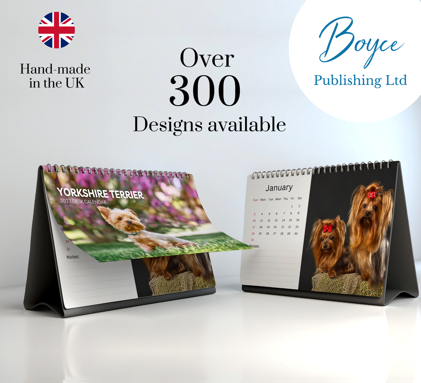 Yorkshire Terrier Desk Calendar 2027-2028
