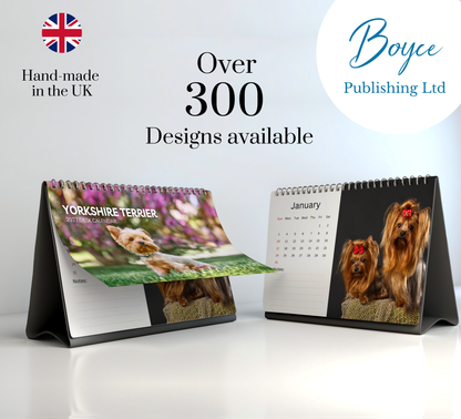 Yorkshire Terrier Desk Calendar 2027-2028