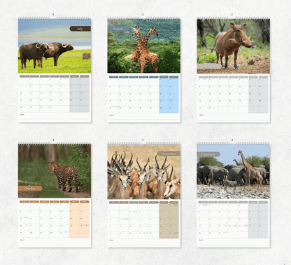 African Wildlife Calendar 2025