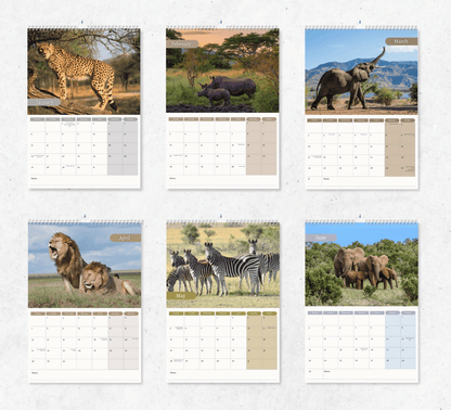 African Wildlife Calendar 2025