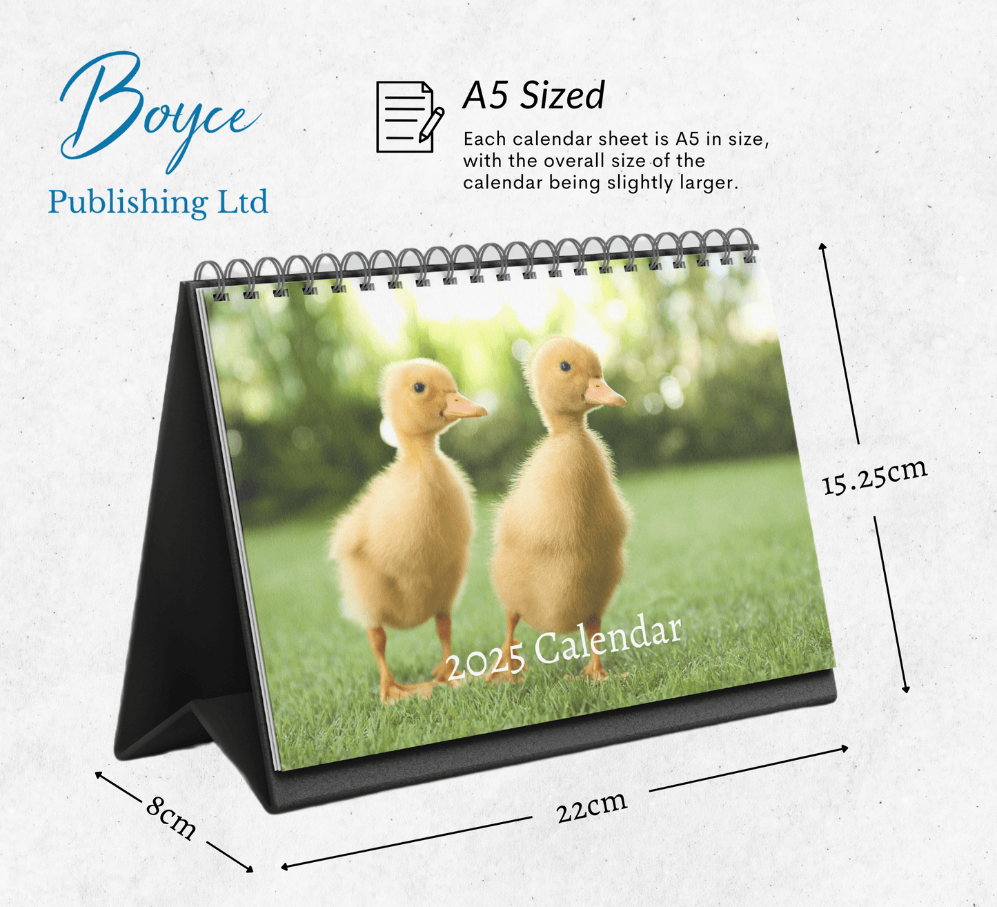 Baby Animals Desk Calendar 2025