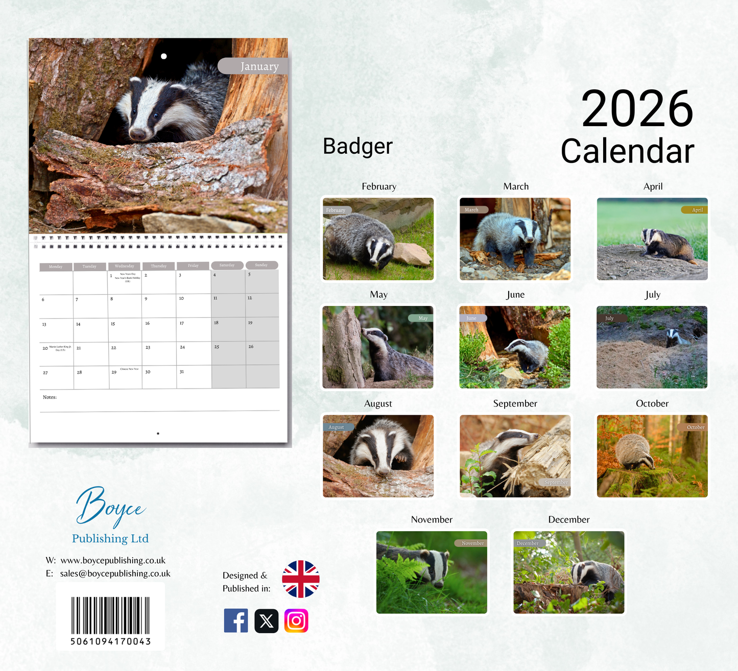 Badger Calendar 2026
