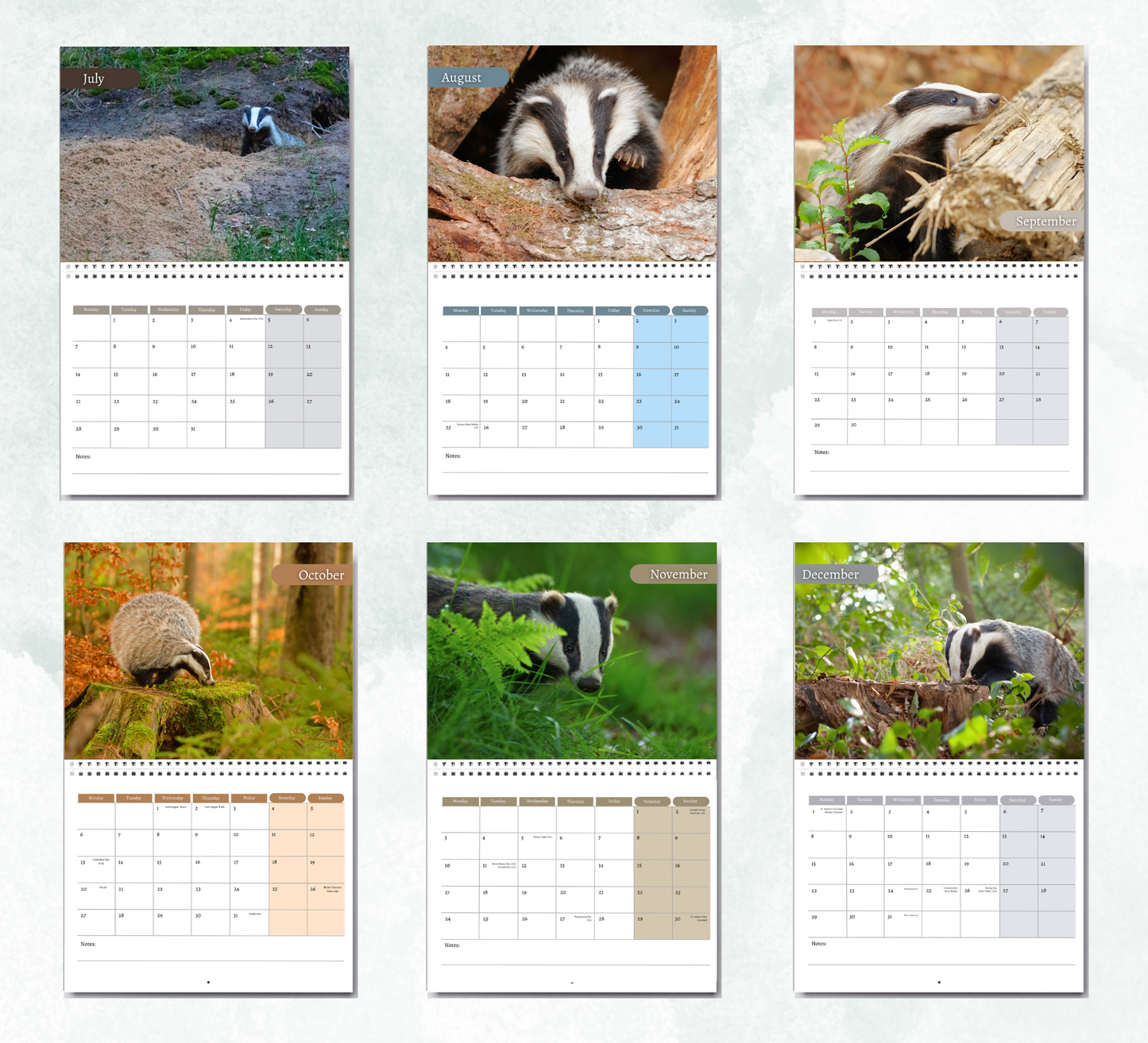 Badger Calendar 2026
