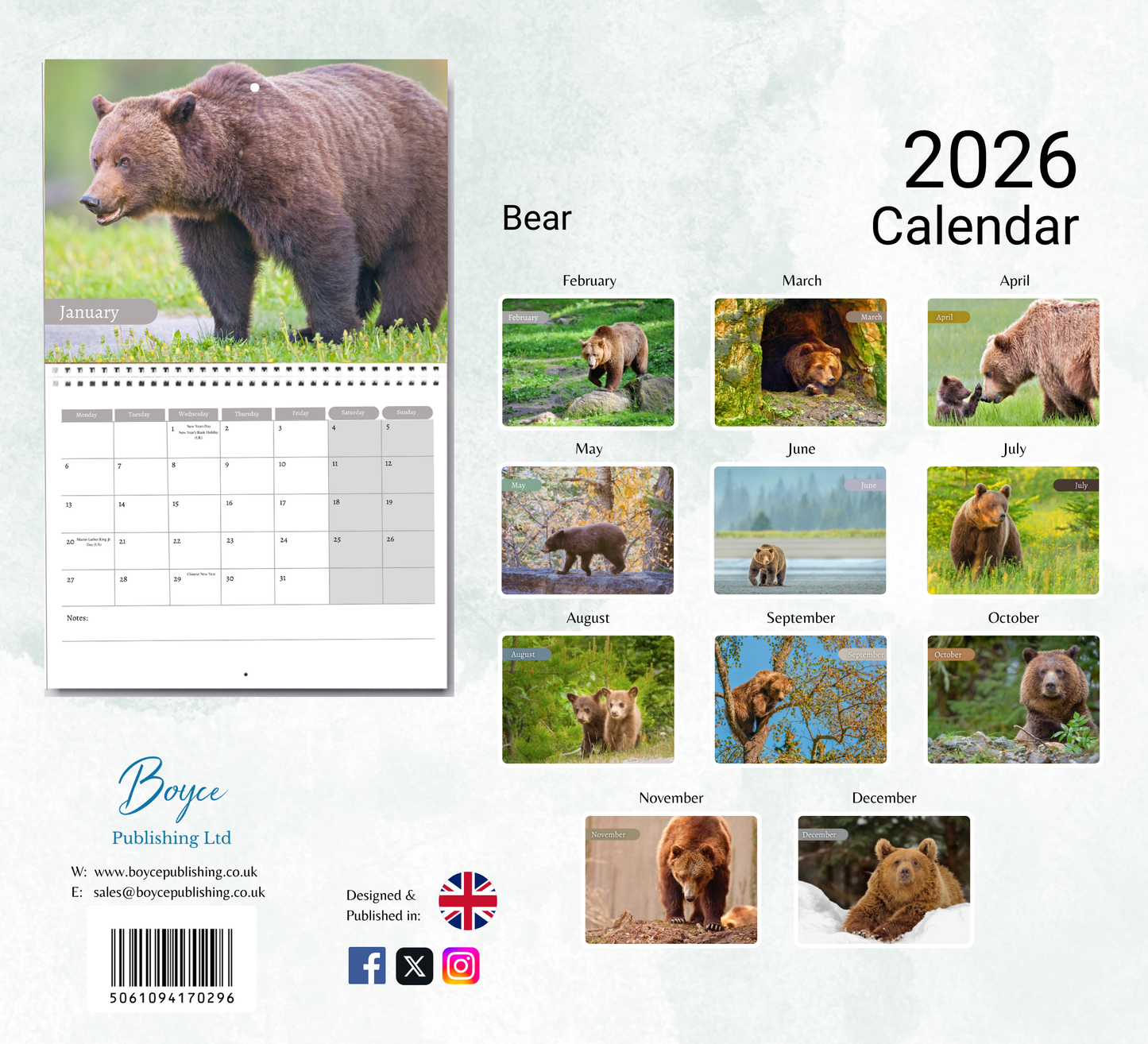 Bear Calendar 2026