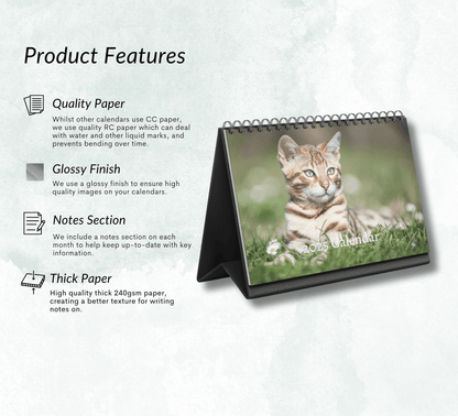 Bengal Cat Desk Calendar 2025