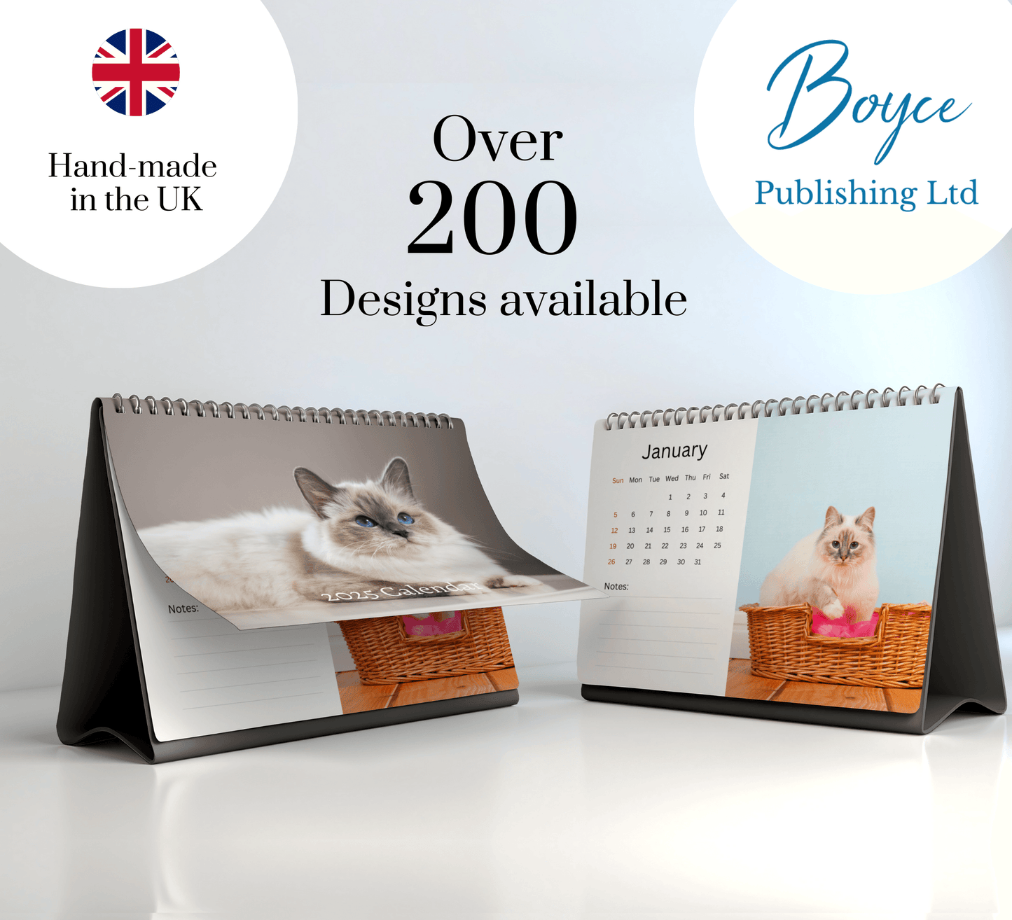 Birman Cat Desk Calendar 2025