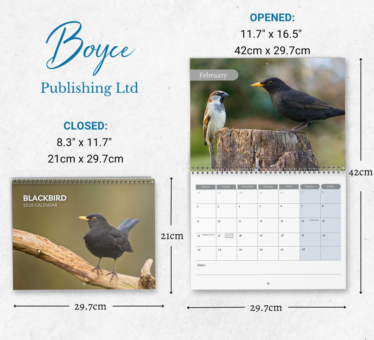 Blackbird Calendar 2026