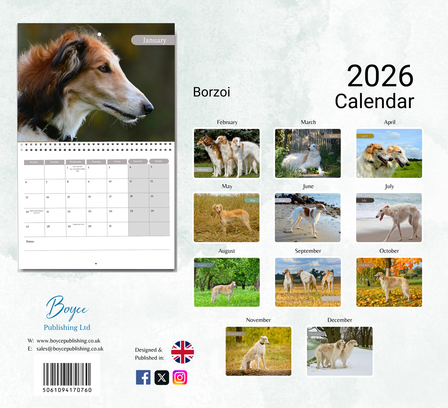 Borzoi Calendar 2026