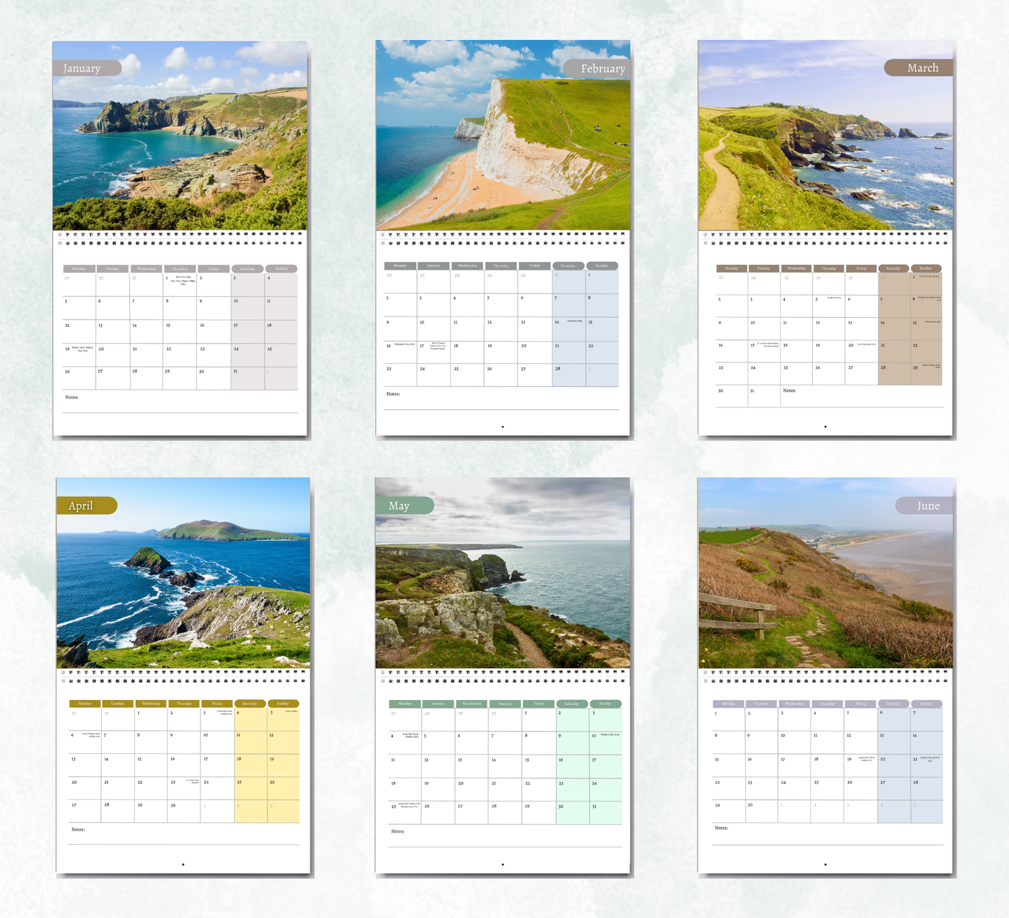 British Coastal Calendar 2026