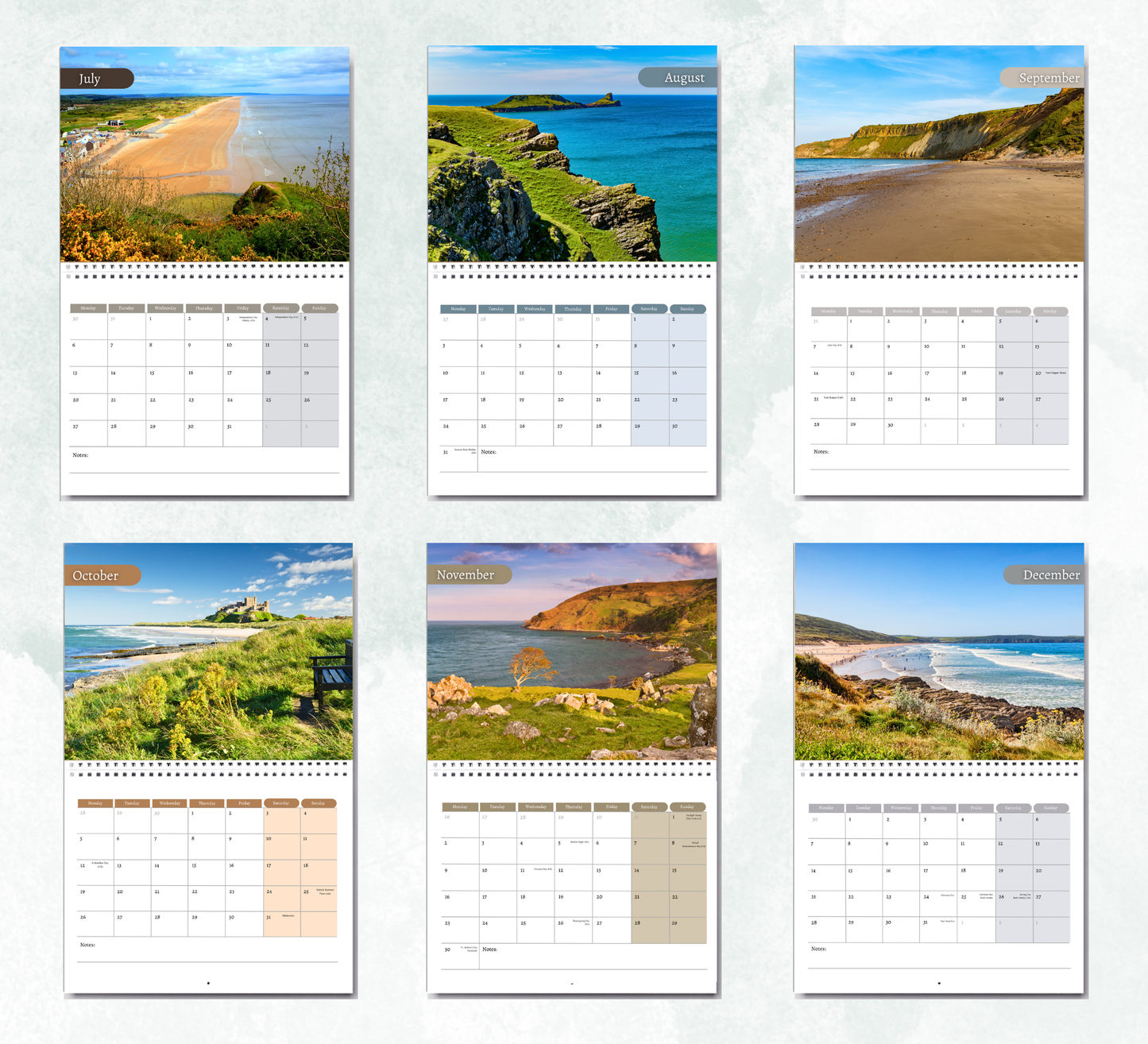 British Coastal Calendar 2026