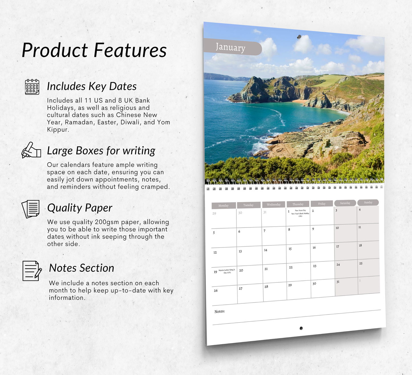 British Coastal Calendar 2026