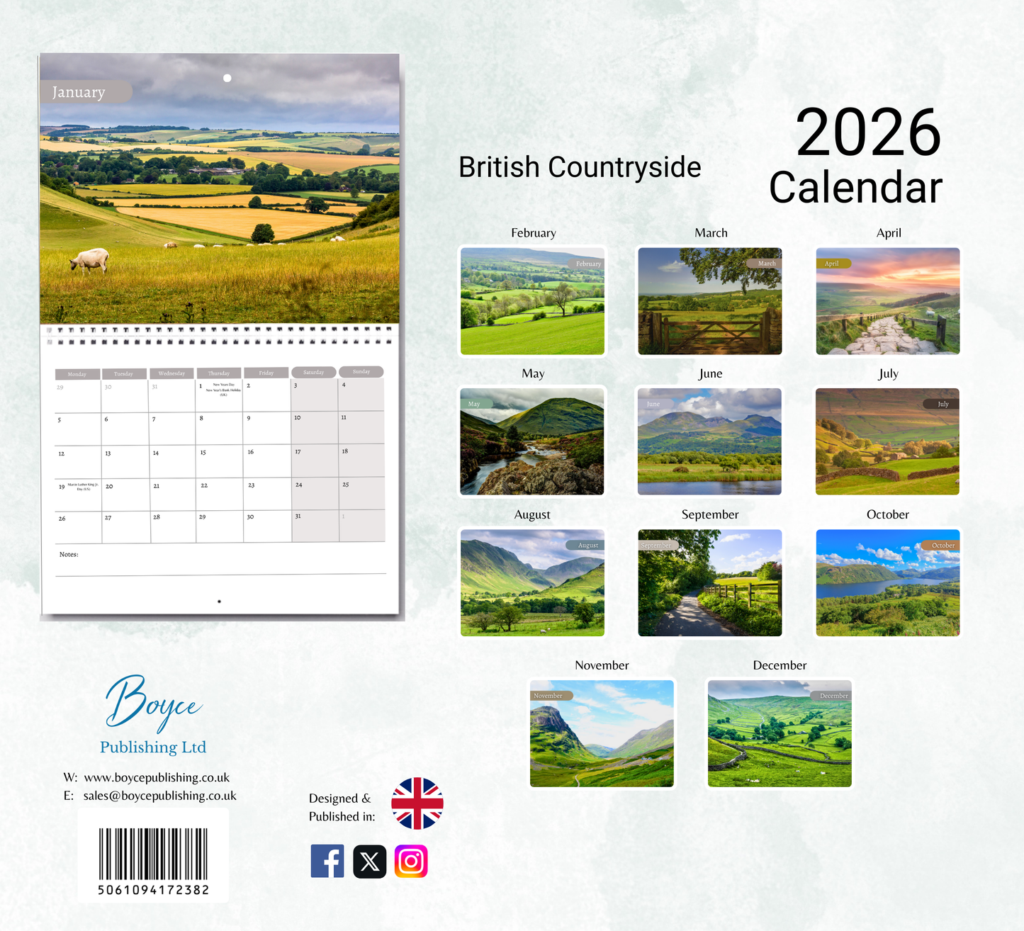 British Countryside Calendar 2026