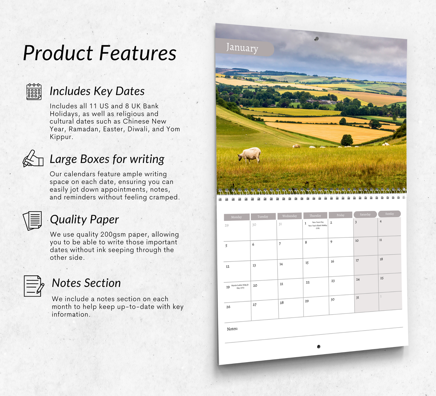 British Countryside Calendar 2026