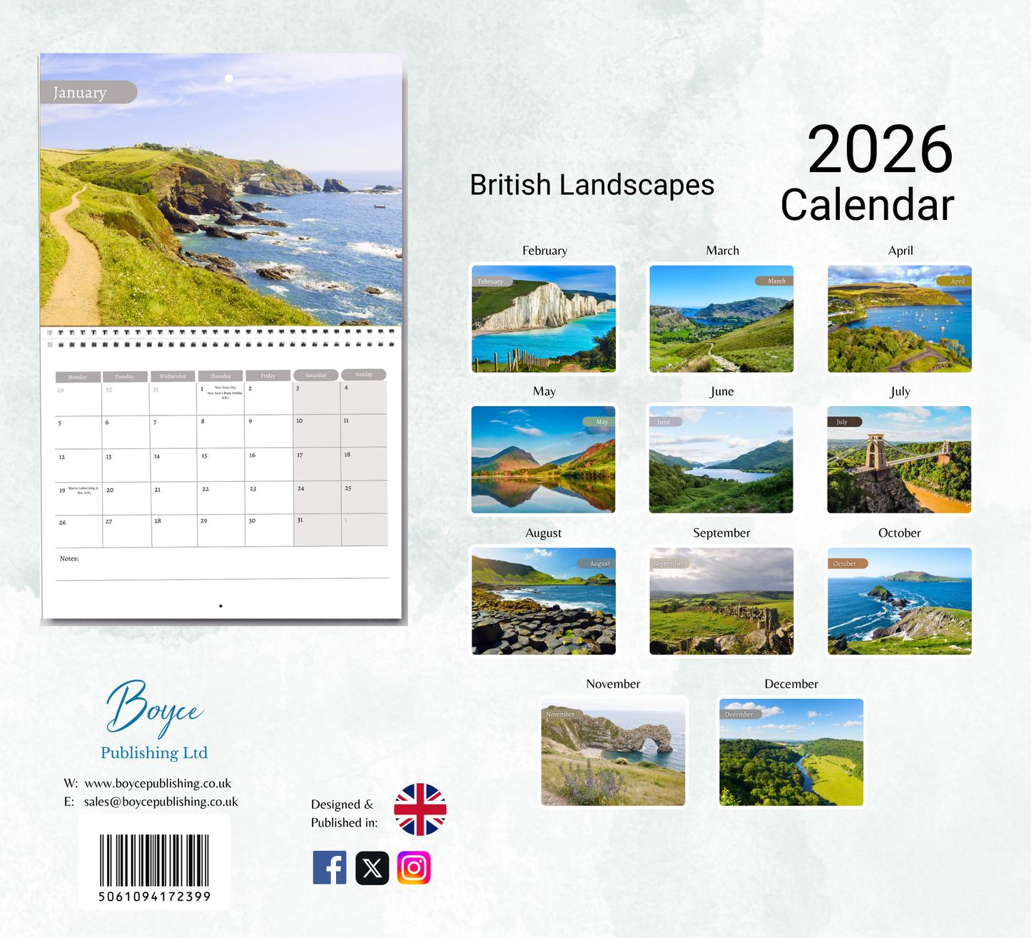 British Landscapes Calendar 2026