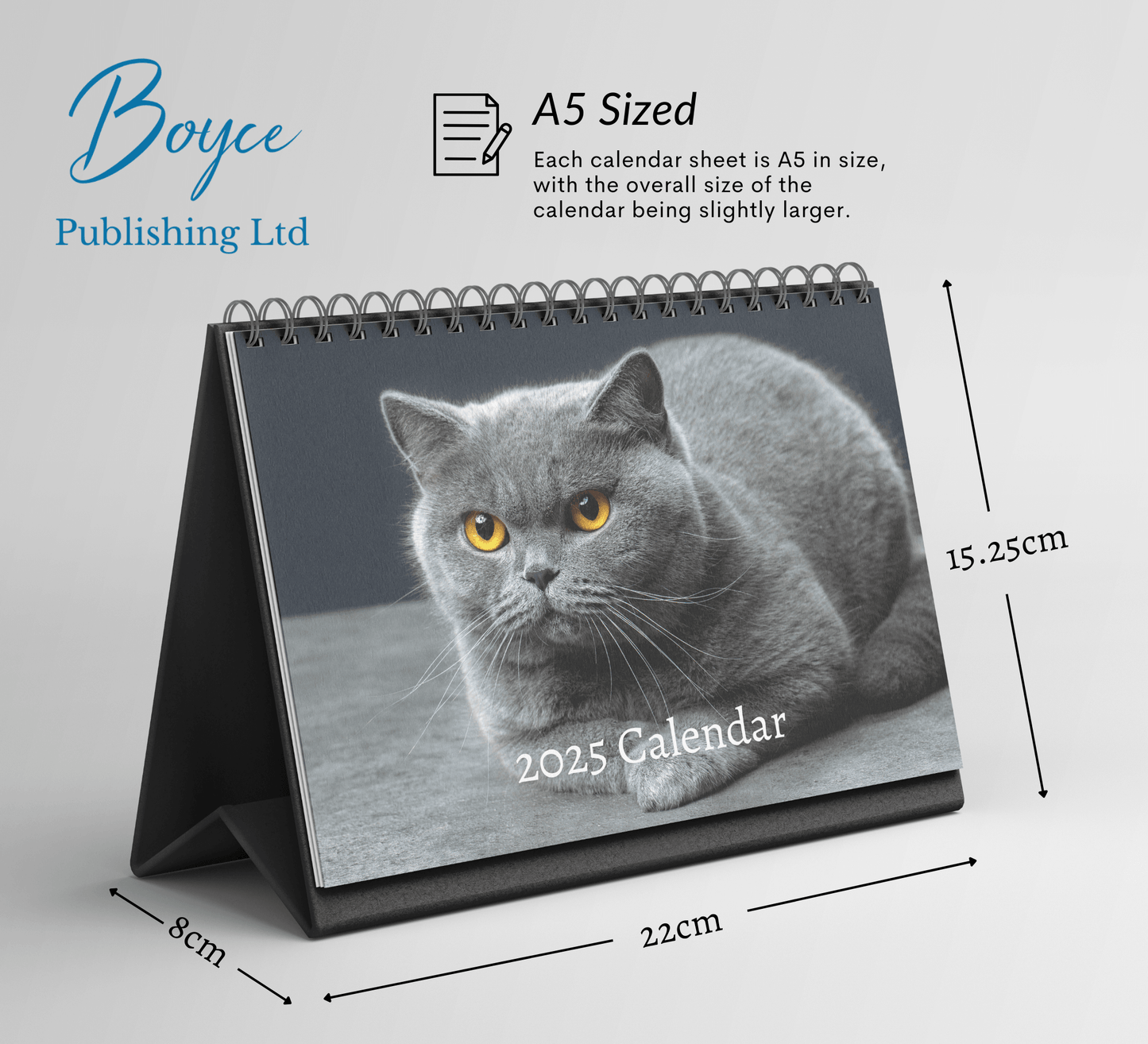 British Shorthair Cat Desk Calendar 2025