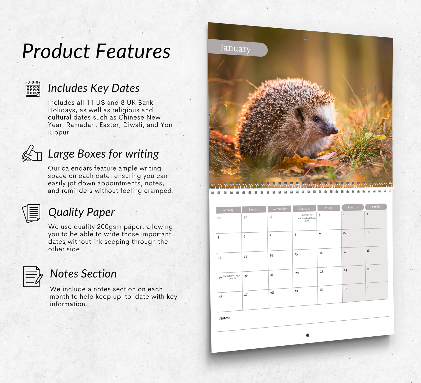 British Wildlife Calendar 2026