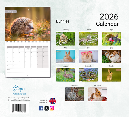 Bunnies Calendar 2026