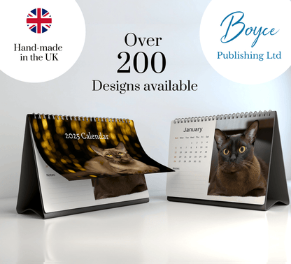 Burmese Cat Desk Calendar 2025