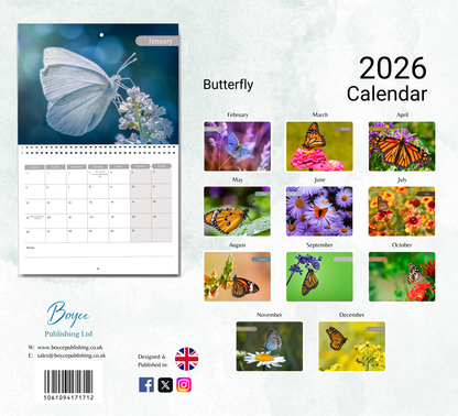 Butterfly Calendar 2026
