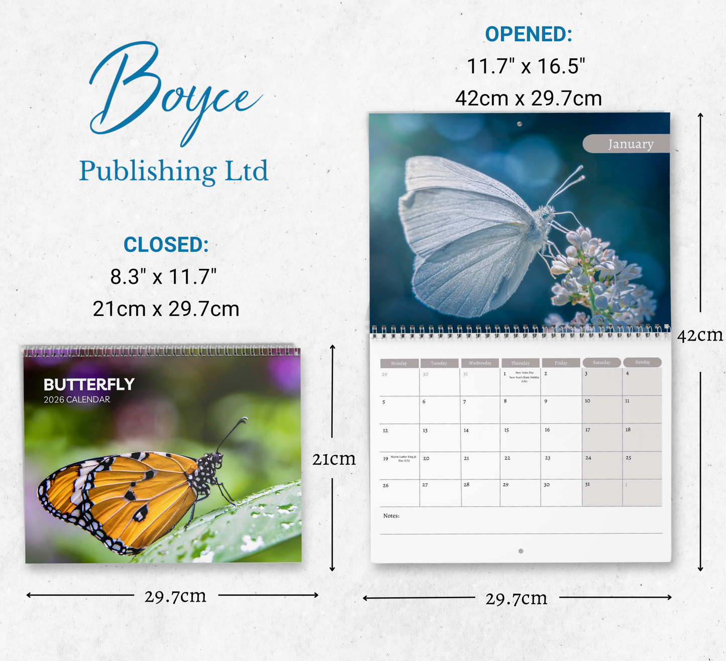 Butterfly Calendar 2026