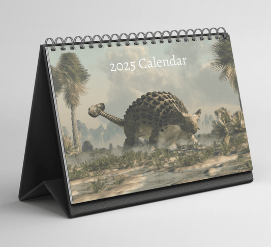 Dinosaur Desk Calendar 2025