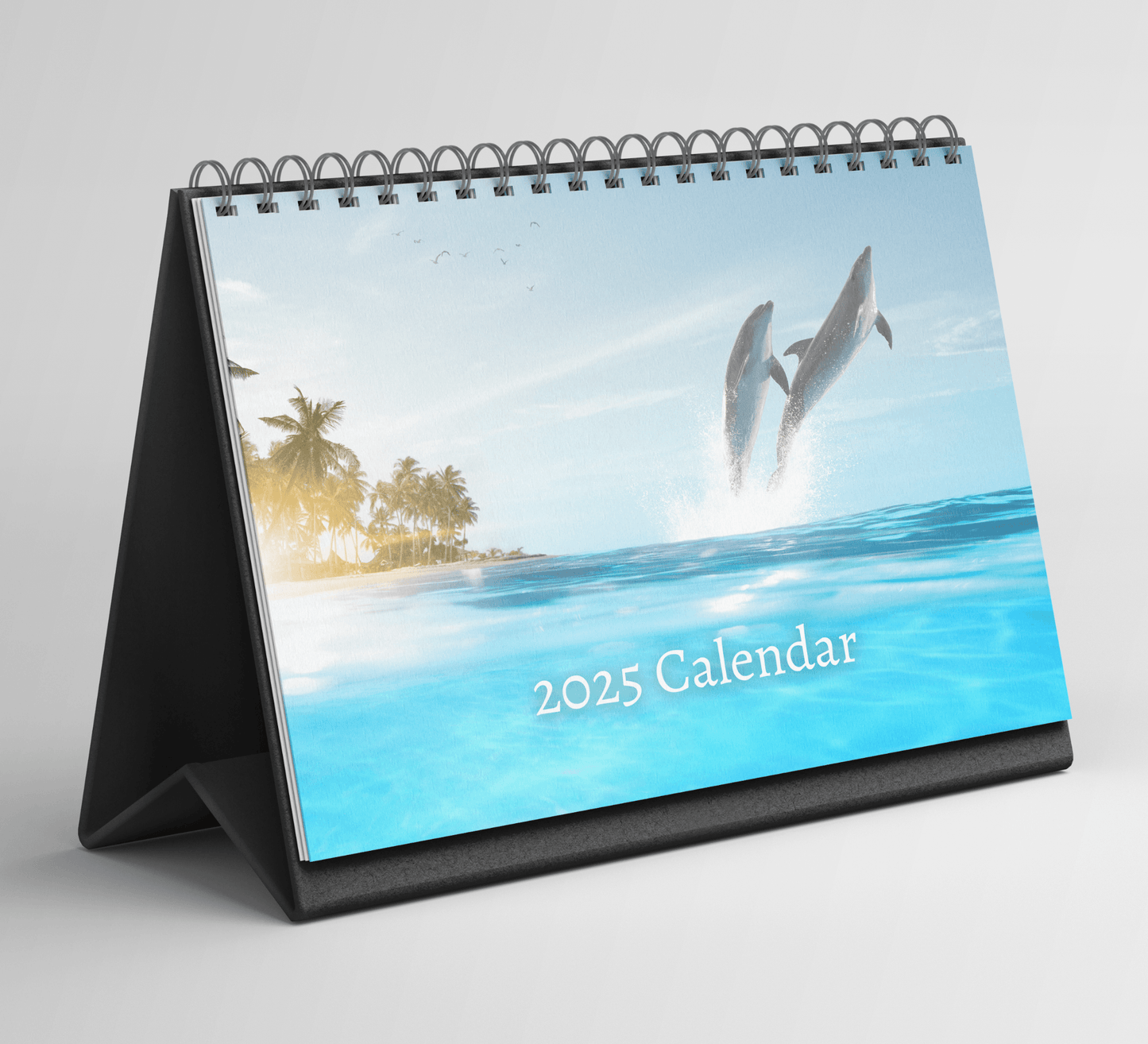 Dolphin Desk Calendar 2025