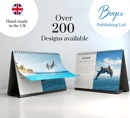 Dolphin Desk Calendar 2025