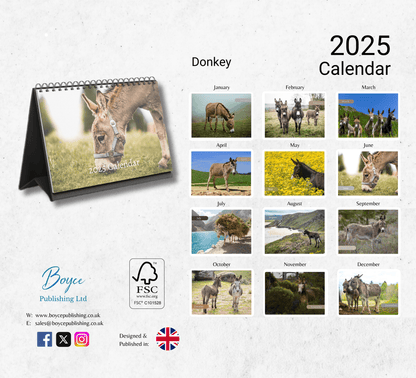 Donkey Desk Calendar 2025