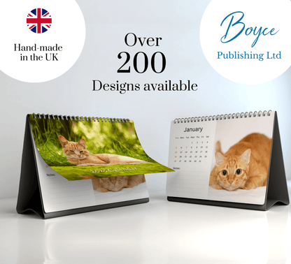 Ginger Cat Desk Calendar 2025