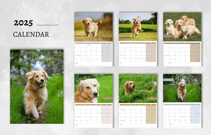 Golden Retriever Calendar 2025