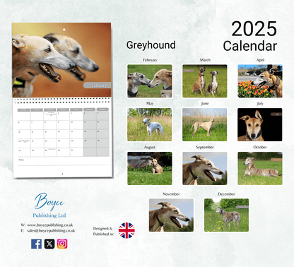 Greyhound Calendar 2025